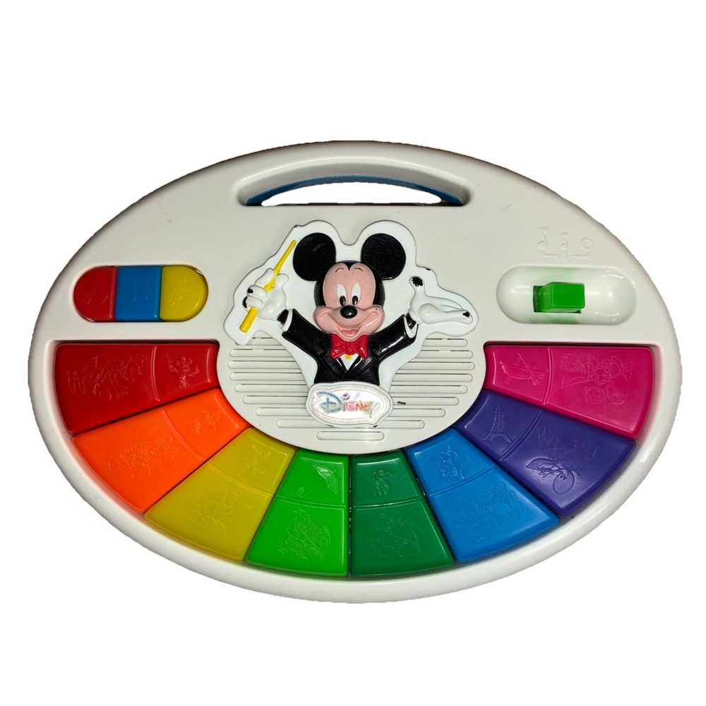 Mattel Disney Mickey Mouse 1995 Follow The Lights Keyboard Toy Electronic Works